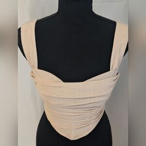 Windsor Beige Ruched Women's Blouse